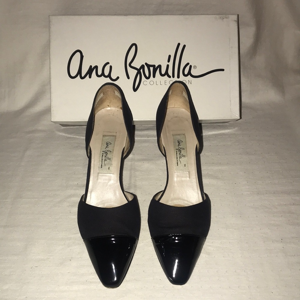 Ana Bonilla Black Heels -Size 9M